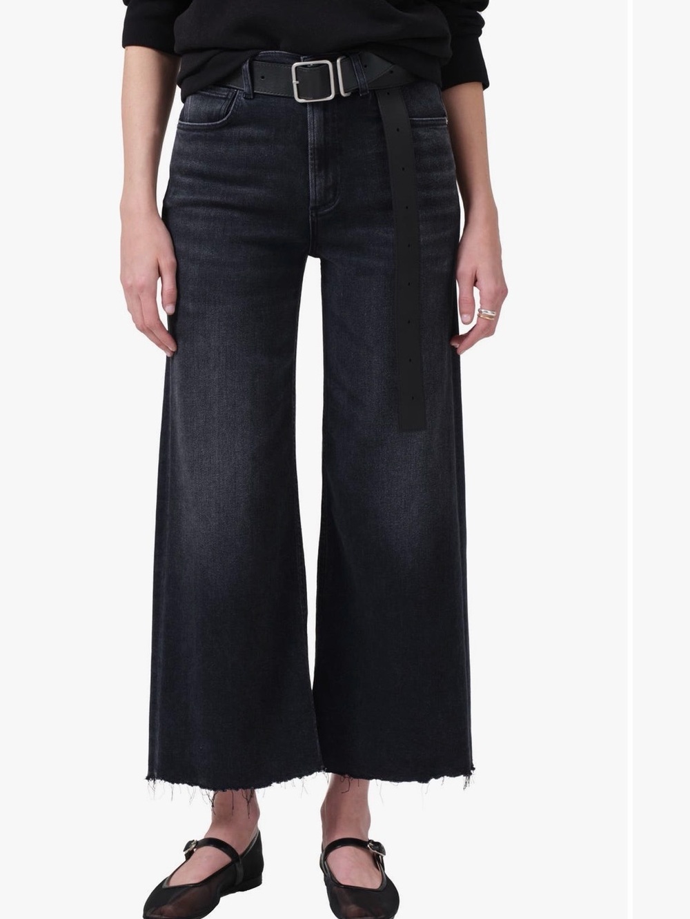 Citizens Of Humanity LYRA medallion Black High-Rise Wide Leg Jeans